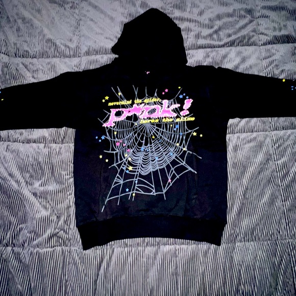 P*nk Sp5der Hoodie “Black” - Picture 1 of 6